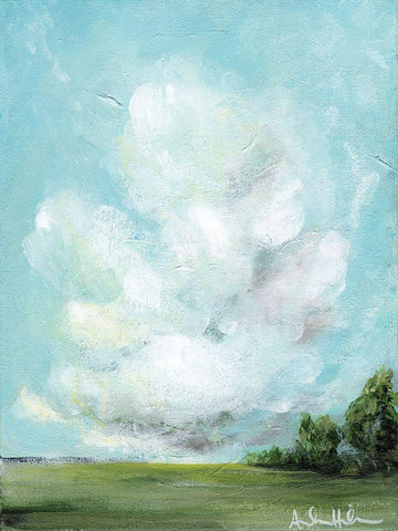 Day Dreaming White Modern Wood Framed Art Print with Double Matting by Hilburn, Amanda