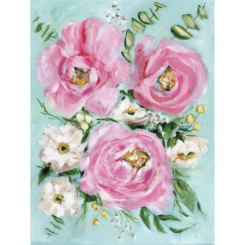 Pink Pretties Black Modern Wood Framed Art Print by Hilburn, Amanda