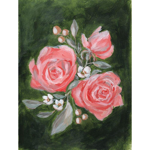 Full Bloom Gold Ornate Wood Framed Art Print with Double Matting by Hilburn, Amanda