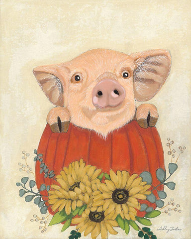 Clementine Black Ornate Wood Framed Art Print with Double Matting by Justice, Ashley