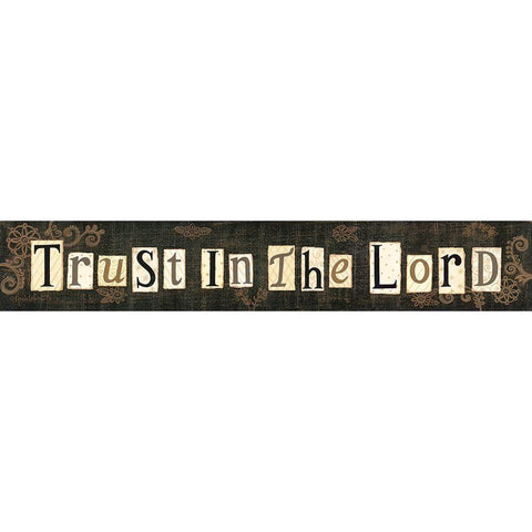 Trust in the Lord White Modern Wood Framed Art Print by LaPoint, Annie