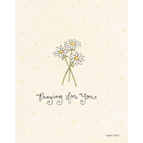 Praying for You  Black Modern Wood Framed Art Print with Double Matting by LaPoint, Annie