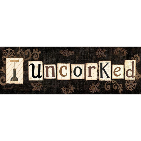 Uncorked Black Modern Wood Framed Art Print with Double Matting by LaPoint, Annie