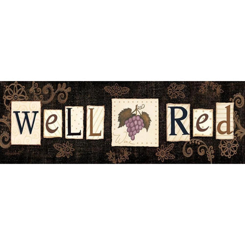 Well Red Black Modern Wood Framed Art Print with Double Matting by LaPoint, Annie