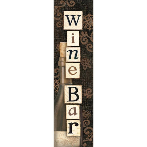 Wine Bar Gold Ornate Wood Framed Art Print with Double Matting by LaPoint, Annie