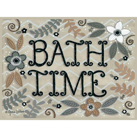 Bath Time Black Modern Wood Framed Art Print with Double Matting by LaPoint, Annie