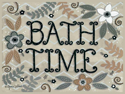 Bath Time Black Ornate Wood Framed Art Print with Double Matting by LaPoint, Annie