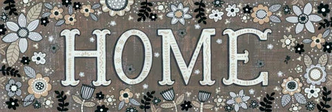 Home Floral White Modern Wood Framed Art Print with Double Matting by LaPoint, Annie