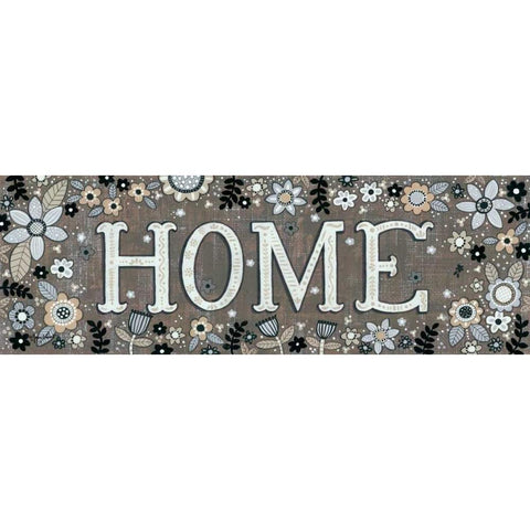 Home Floral Gold Ornate Wood Framed Art Print with Double Matting by LaPoint, Annie