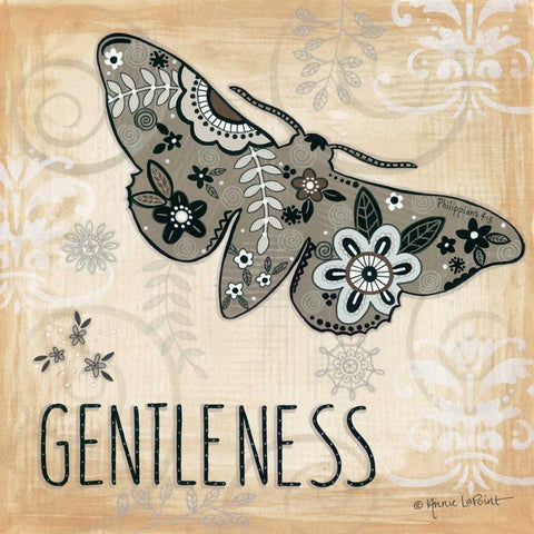 Gentleness Black Modern Wood Framed Art Print with Double Matting by LaPoint, Annie