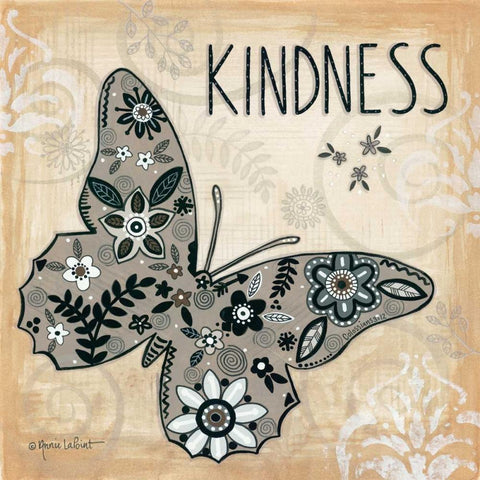 Kindness White Modern Wood Framed Art Print with Double Matting by LaPoint, Annie