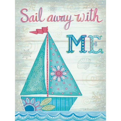 Sail Away with Me Gold Ornate Wood Framed Art Print with Double Matting by LaPoint, Annie