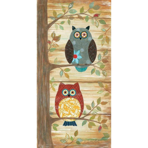 Two Wise Owls Gold Ornate Wood Framed Art Print with Double Matting by LaPoint, Annie