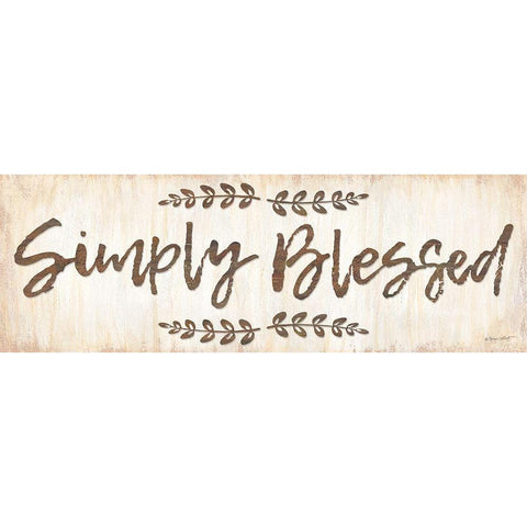 Simply Blessed            Black Modern Wood Framed Art Print by Lapoint, Annie