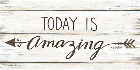 Today is Amazing White Modern Wood Framed Art Print with Double Matting by LaPoint, Annie