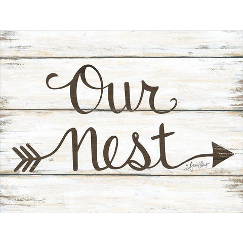 Our Nest White Modern Wood Framed Art Print by LaPoint, Annie