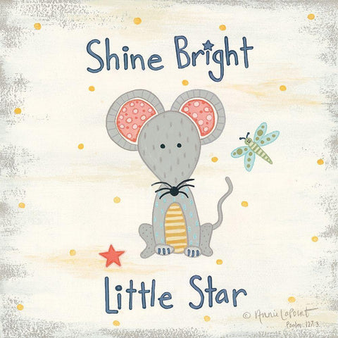 Beetle and Bob Shine Bright Little Star Black Ornate Wood Framed Art Print with Double Matting by LaPoint, Annie