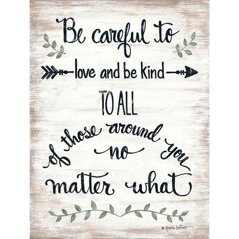 Be Careful Gold Ornate Wood Framed Art Print with Double Matting by LaPoint, Annie