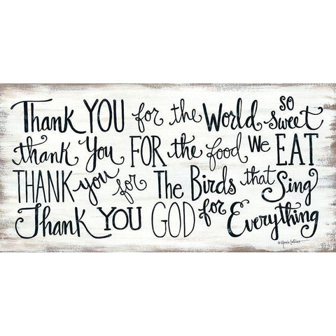 Thank You Lord Black Modern Wood Framed Art Print with Double Matting by LaPoint, Annie