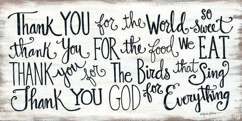 Thank You Lord Black Ornate Wood Framed Art Print with Double Matting by LaPoint, Annie