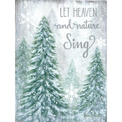 Let Heaven and Nature Sing White Modern Wood Framed Art Print by LaPoint, Annie