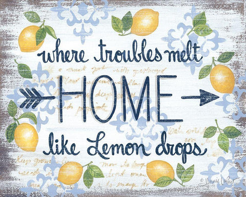 Lemon Home    Black Ornate Wood Framed Art Print with Double Matting by LaPoint, Annie