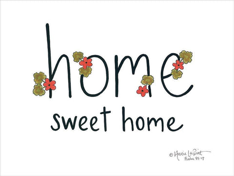 Home Sweet Home Black Ornate Wood Framed Art Print with Double Matting by LaPoint, Annie