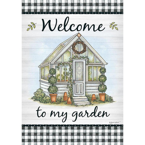 Welcome to My Garden Gold Ornate Wood Framed Art Print with Double Matting by LaPoint, Annie