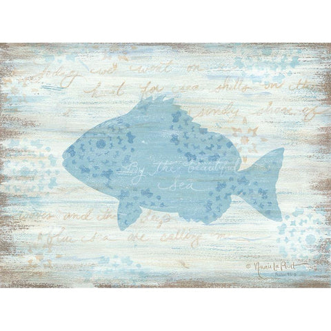 Ocean Fish     Black Modern Wood Framed Art Print by LaPoint, Annie