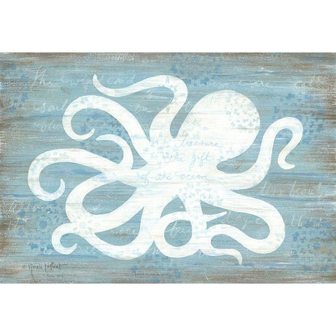 Ocean Octopus   Gold Ornate Wood Framed Art Print with Double Matting by LaPoint, Annie
