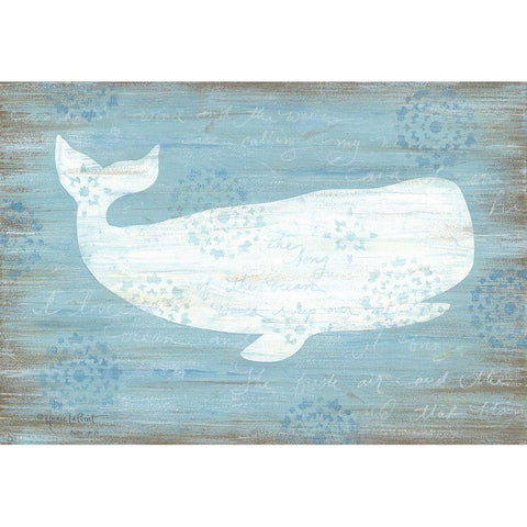 Ocean Whale   Black Modern Wood Framed Art Print with Double Matting by LaPoint, Annie