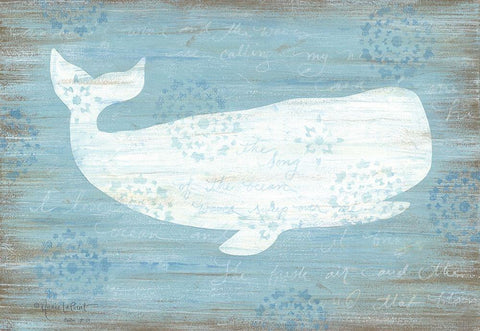 Ocean Whale   Black Ornate Wood Framed Art Print with Double Matting by LaPoint, Annie