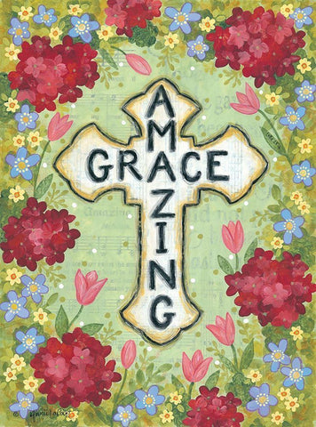Amazing Grace Black Ornate Wood Framed Art Print with Double Matting by LaPoint, Annie