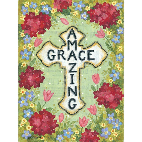 Amazing Grace Black Modern Wood Framed Art Print by LaPoint, Annie
