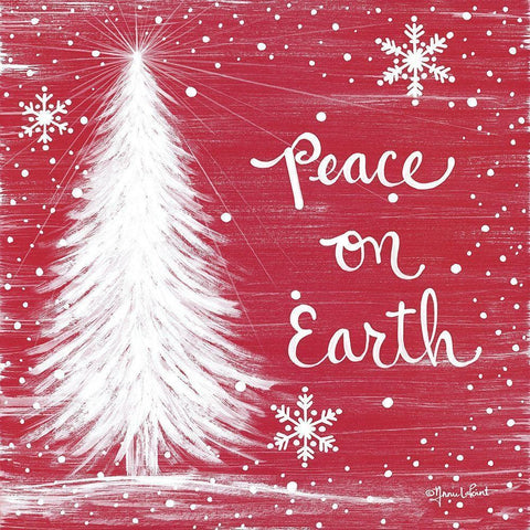 Peace on Earth Trees White Modern Wood Framed Art Print by LaPoint, Annie