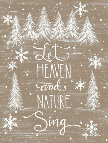 Let Heaven and Nature Sing White Modern Wood Framed Art Print with Double Matting by LaPoint, Annie