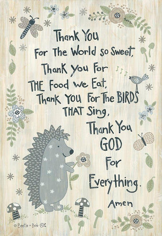 Thank You God    Black Ornate Wood Framed Art Print with Double Matting by LaPoint, Annie