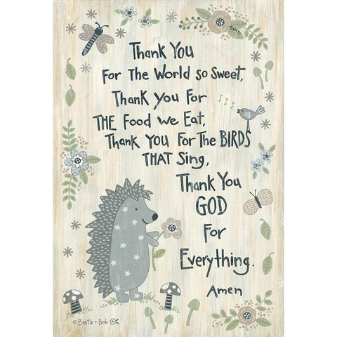 Thank You God    Gold Ornate Wood Framed Art Print with Double Matting by LaPoint, Annie