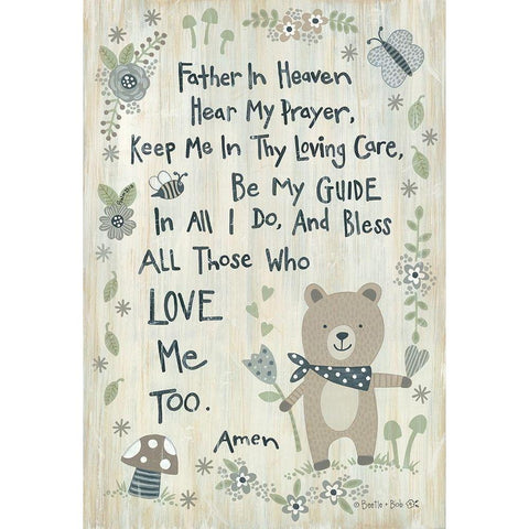 Father in Heaven    Black Modern Wood Framed Art Print by LaPoint, Annie