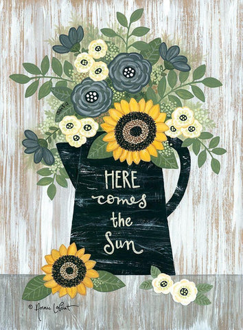 Here Comes the Sun Black Ornate Wood Framed Art Print with Double Matting by LaPoint, Annie