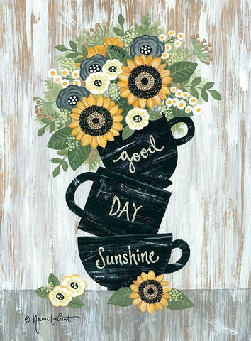 Good Day Sunshine Black Ornate Wood Framed Art Print with Double Matting by LaPoint, Annie