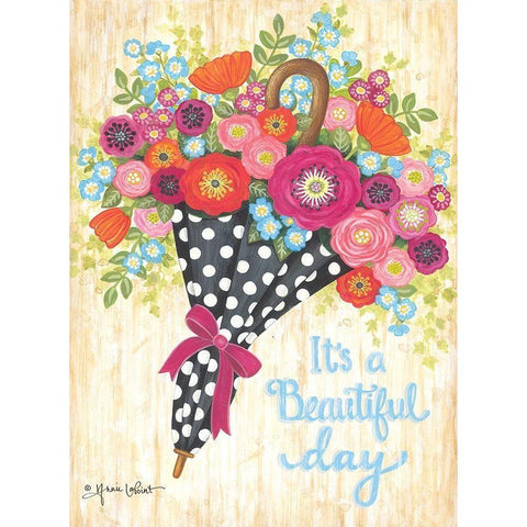 Polka Dot Blooms White Modern Wood Framed Art Print by LaPoint, Annie