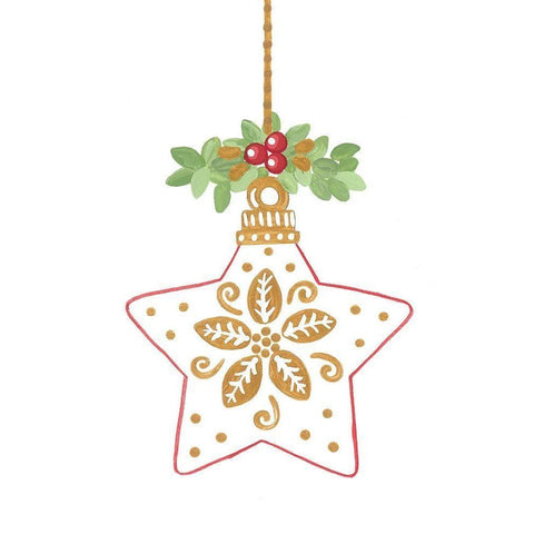 Its Christmas Hope Ornament Black Modern Wood Framed Art Print with Double Matting by LaPoint, Annie