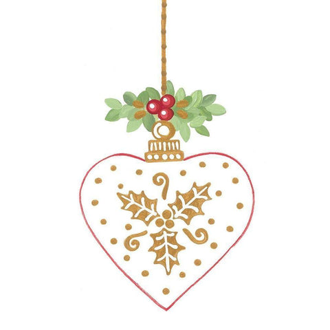 Its Christmas Love Ornament White Modern Wood Framed Art Print by LaPoint, Annie