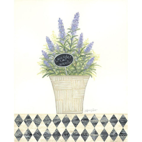 Lavender Serenity White Modern Wood Framed Art Print by LaPoint, Annie