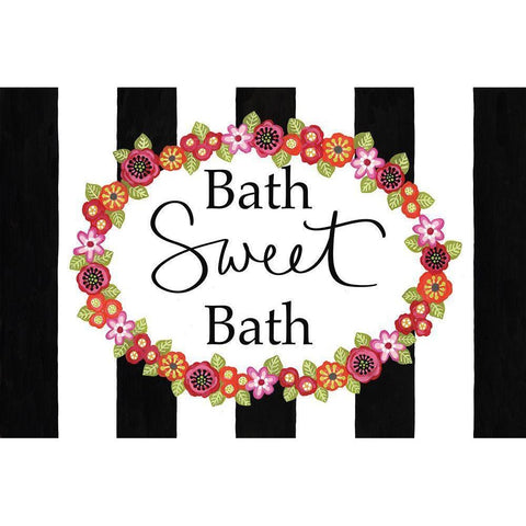 Bath Sweet Bath White Modern Wood Framed Art Print by LaPoint, Annie