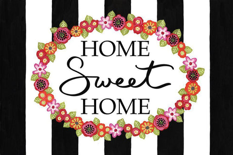 Home Sweet Home White Modern Wood Framed Art Print with Double Matting by LaPoint, Annie