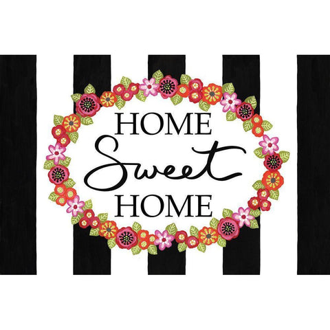 Home Sweet Home Black Modern Wood Framed Art Print by LaPoint, Annie