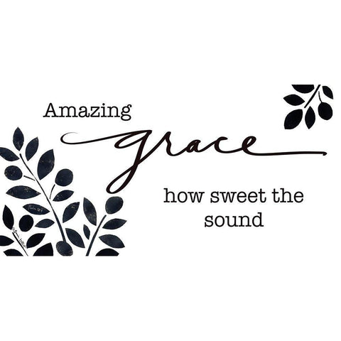 Amazing Grace Black Modern Wood Framed Art Print by LaPoint, Annie