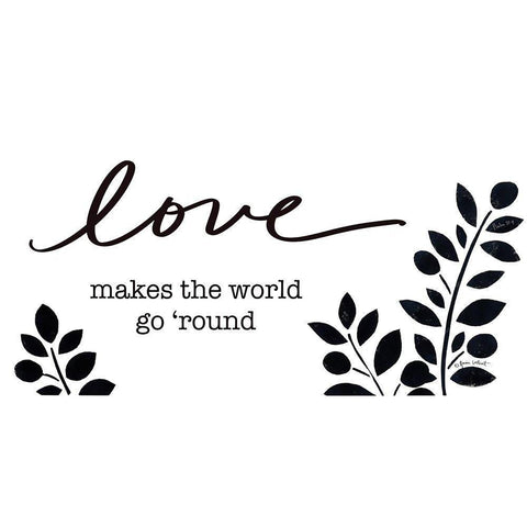 Love Makes the World Go Round Black Modern Wood Framed Art Print with Double Matting by LaPoint, Annie
